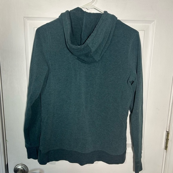LL Bean Women's Bean's Cozy Camp Hoodie Spruce Heather Crossbars Size XS Teal - Picture 7 of 13